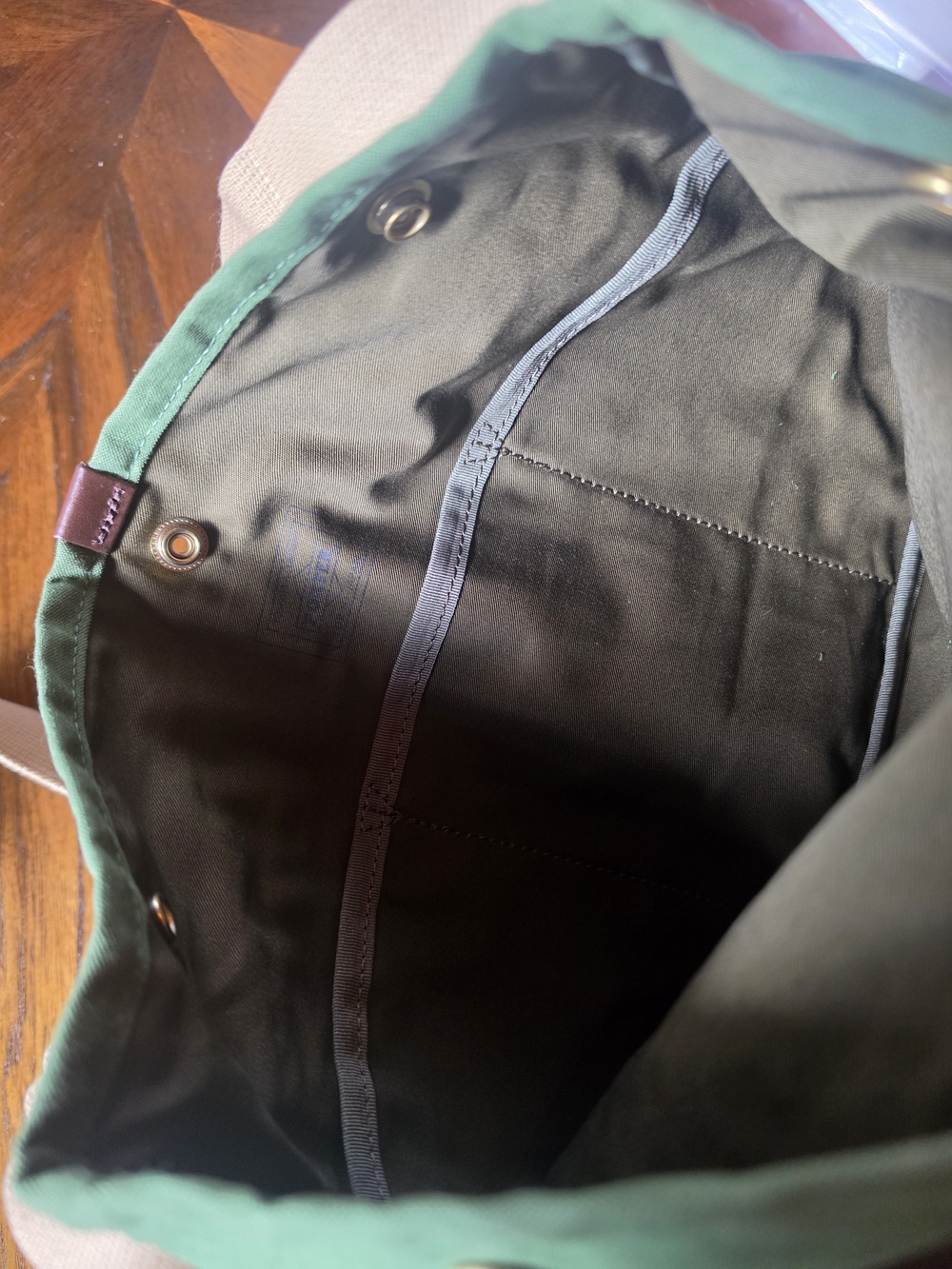 Porter Yoshida Tokyo Green Sacoche Crossbody Canvas Sling Shoulder Tote - NWOT - Picture 7 of 10